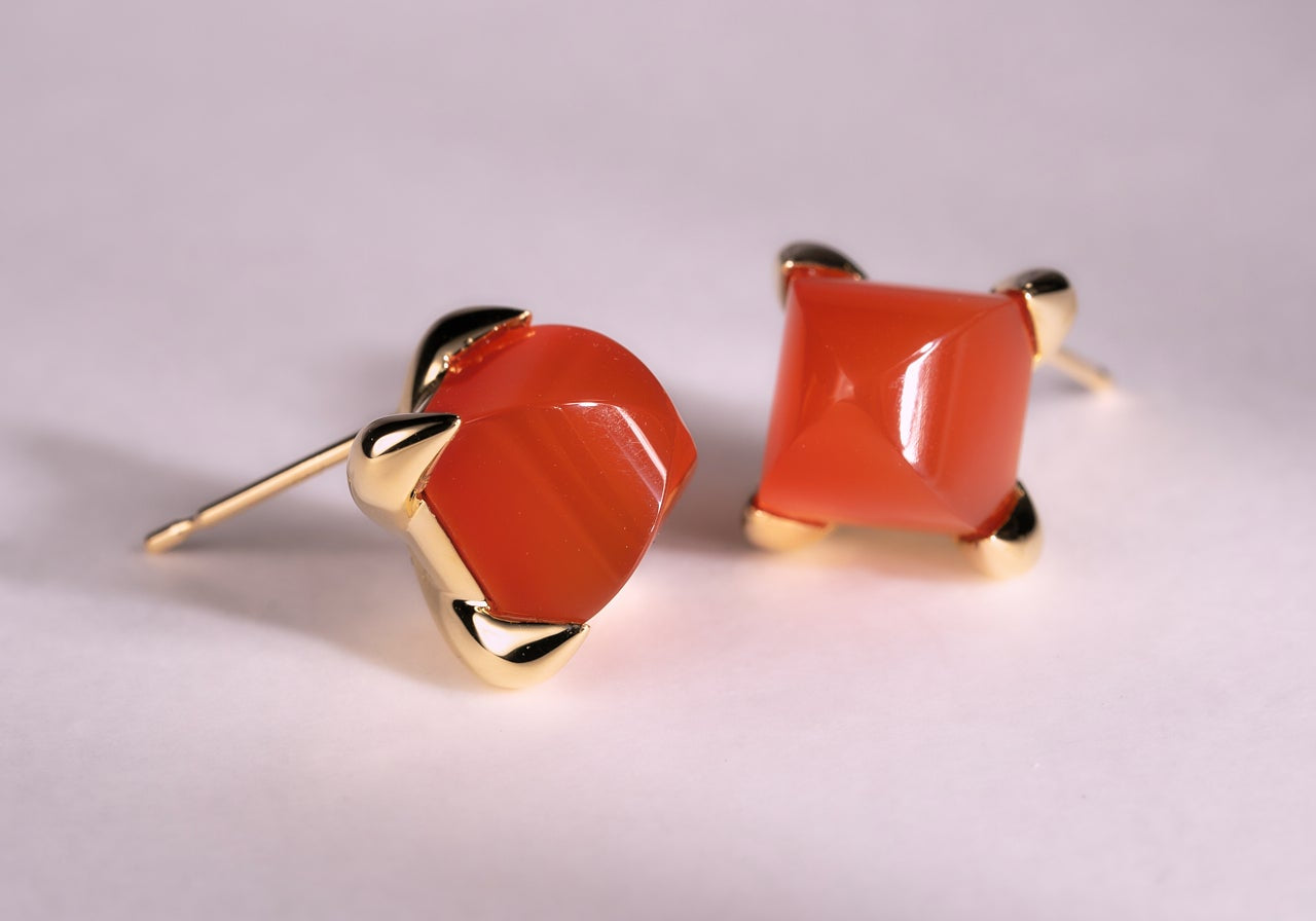 【オーダー】オレンジ色のカーネリアン。“好き”に寄り添うピアスづくり