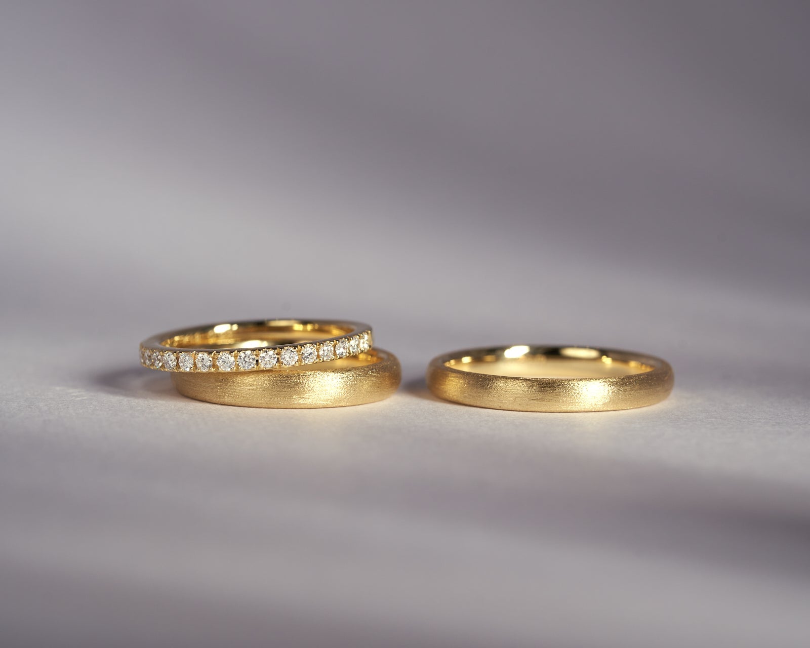 オーダーいただいた結婚指輪とエタニティリング