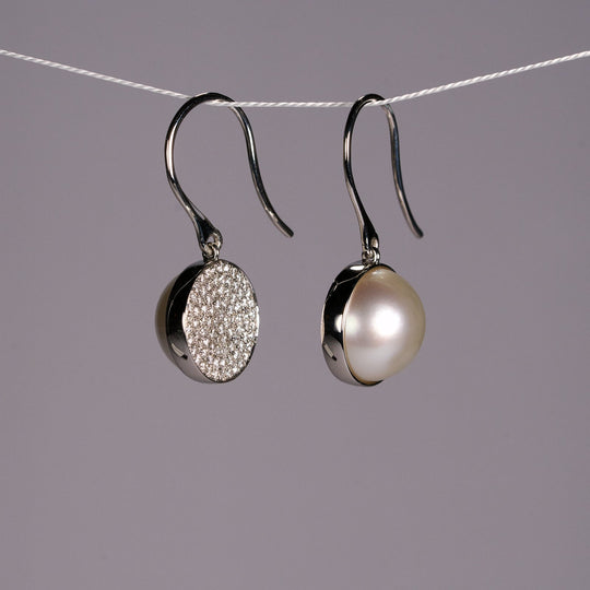 リフォーム後のパール、ダイヤモンドピアス