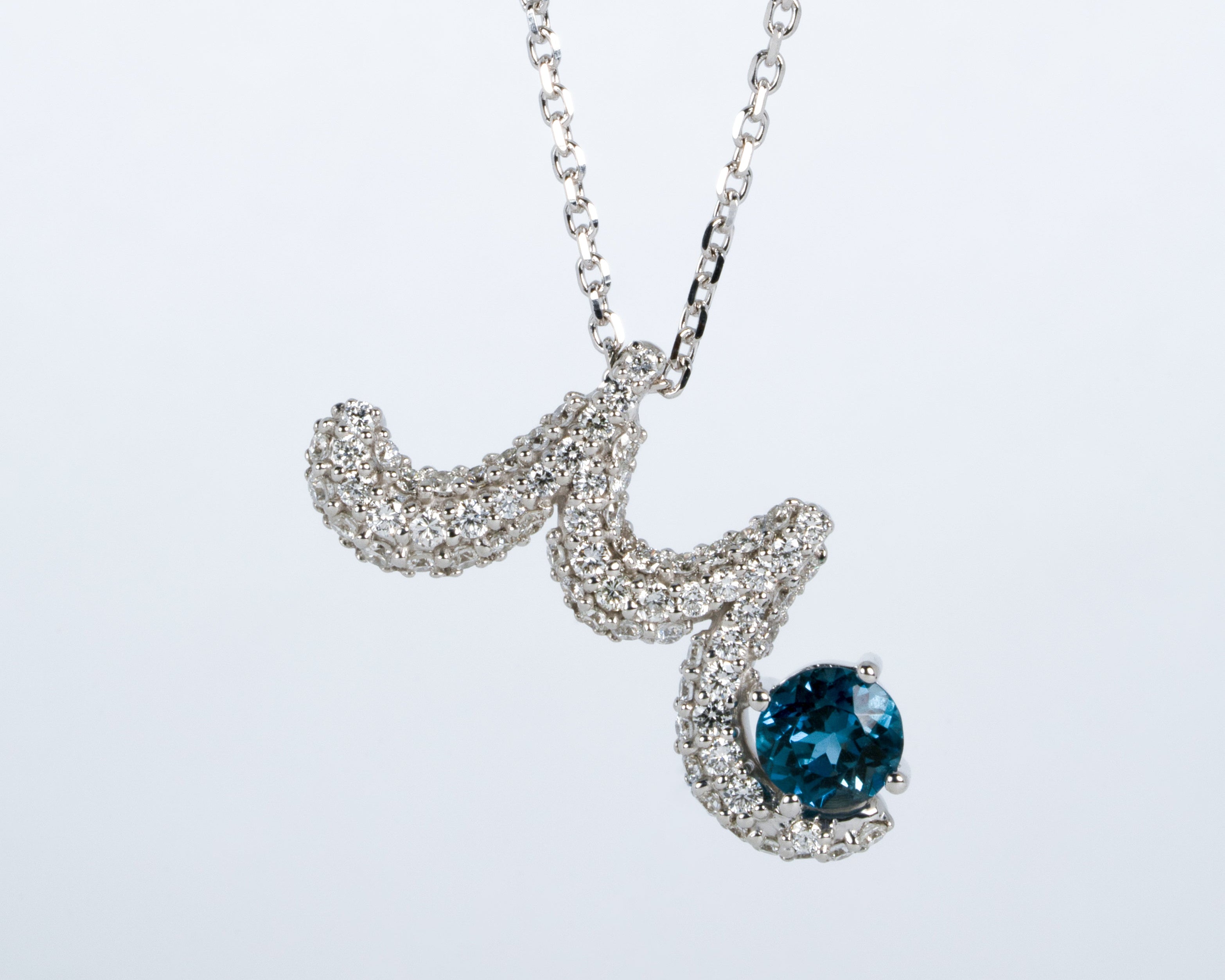 ブルートパーズのネックレス