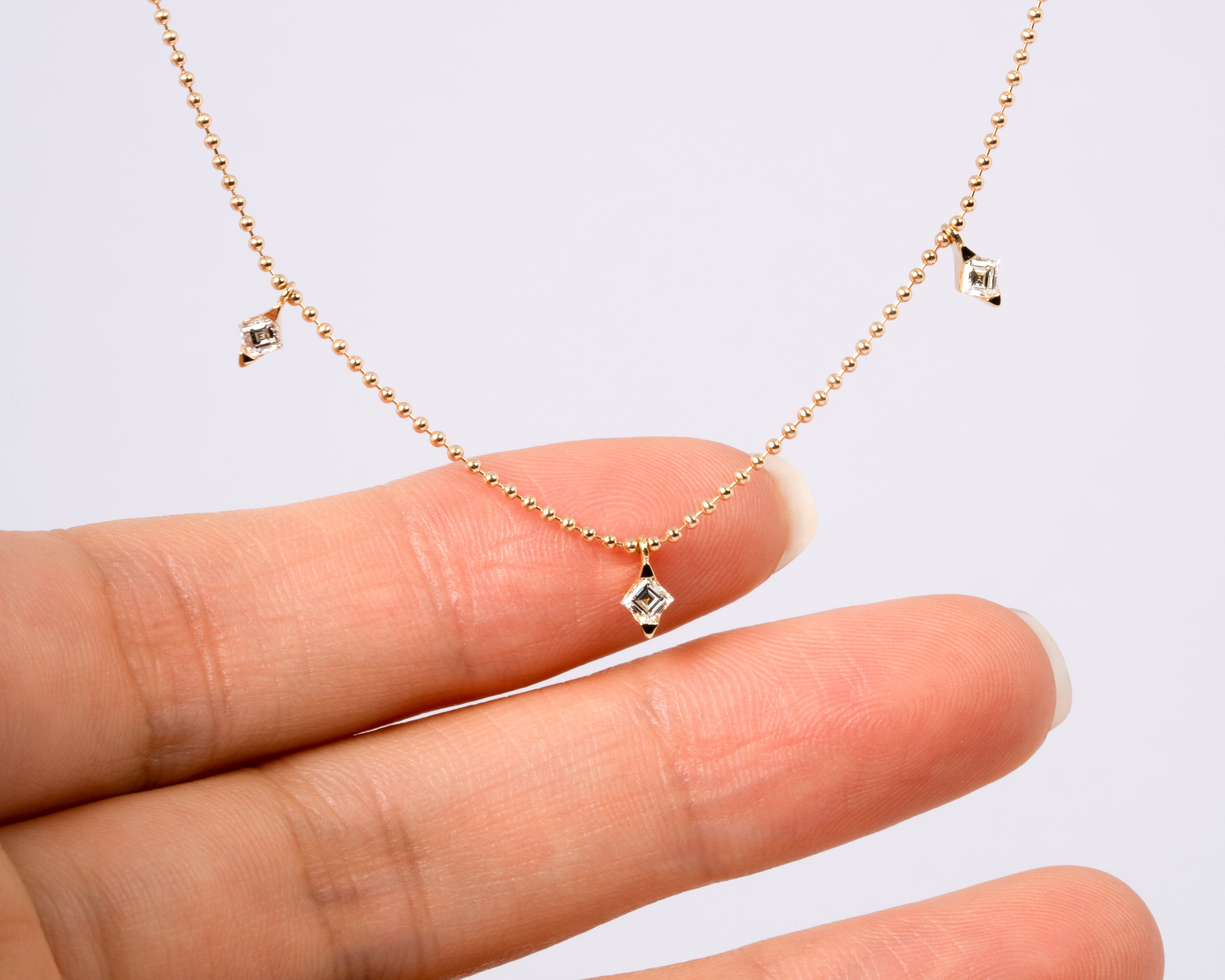 リフォーム後のダイヤモンドのネックレス