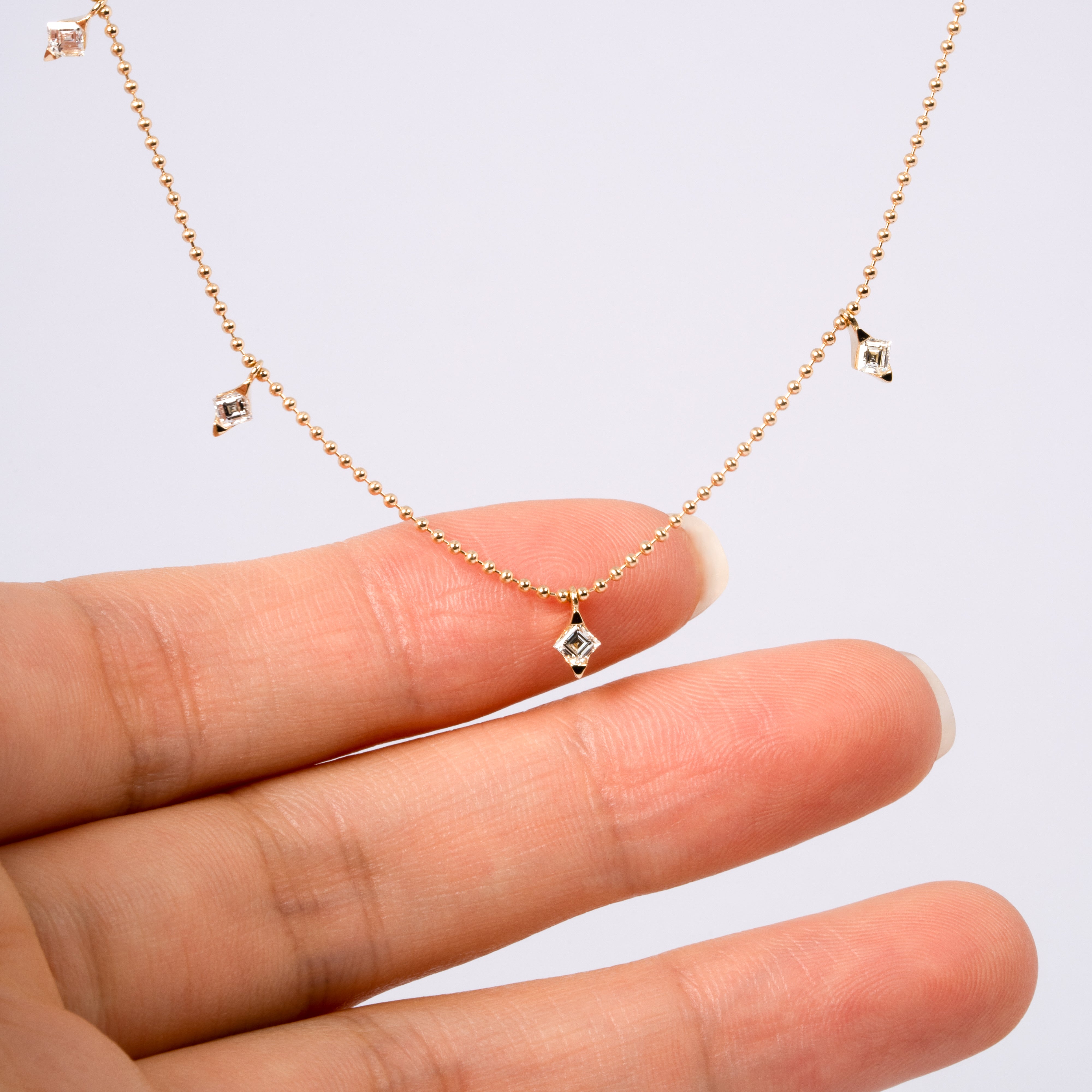 リフォーム後のダイヤモンドのネックレス