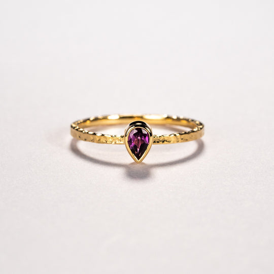 完成したロードライトガーネットリング