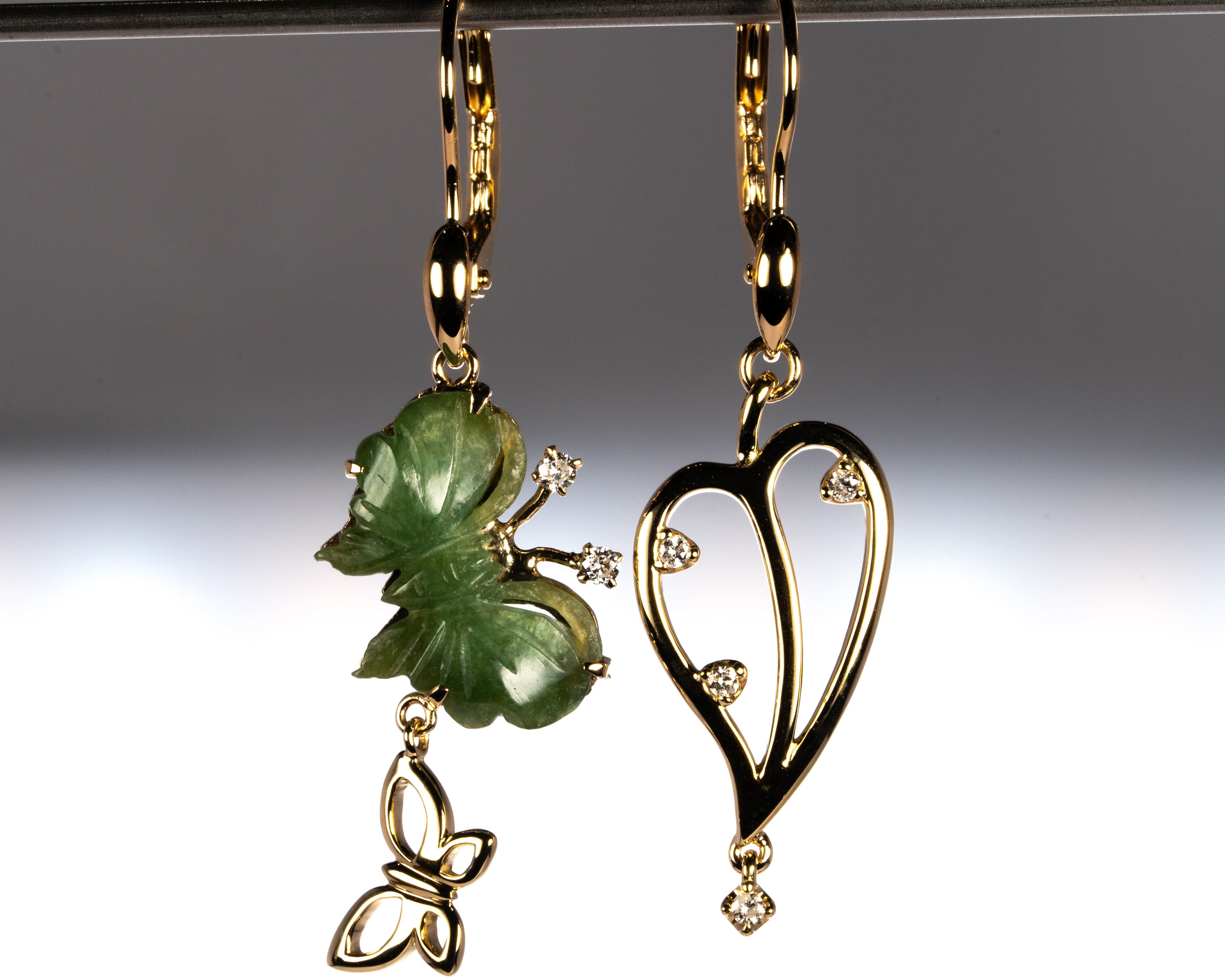 リフォーム後の蝶々のピアス