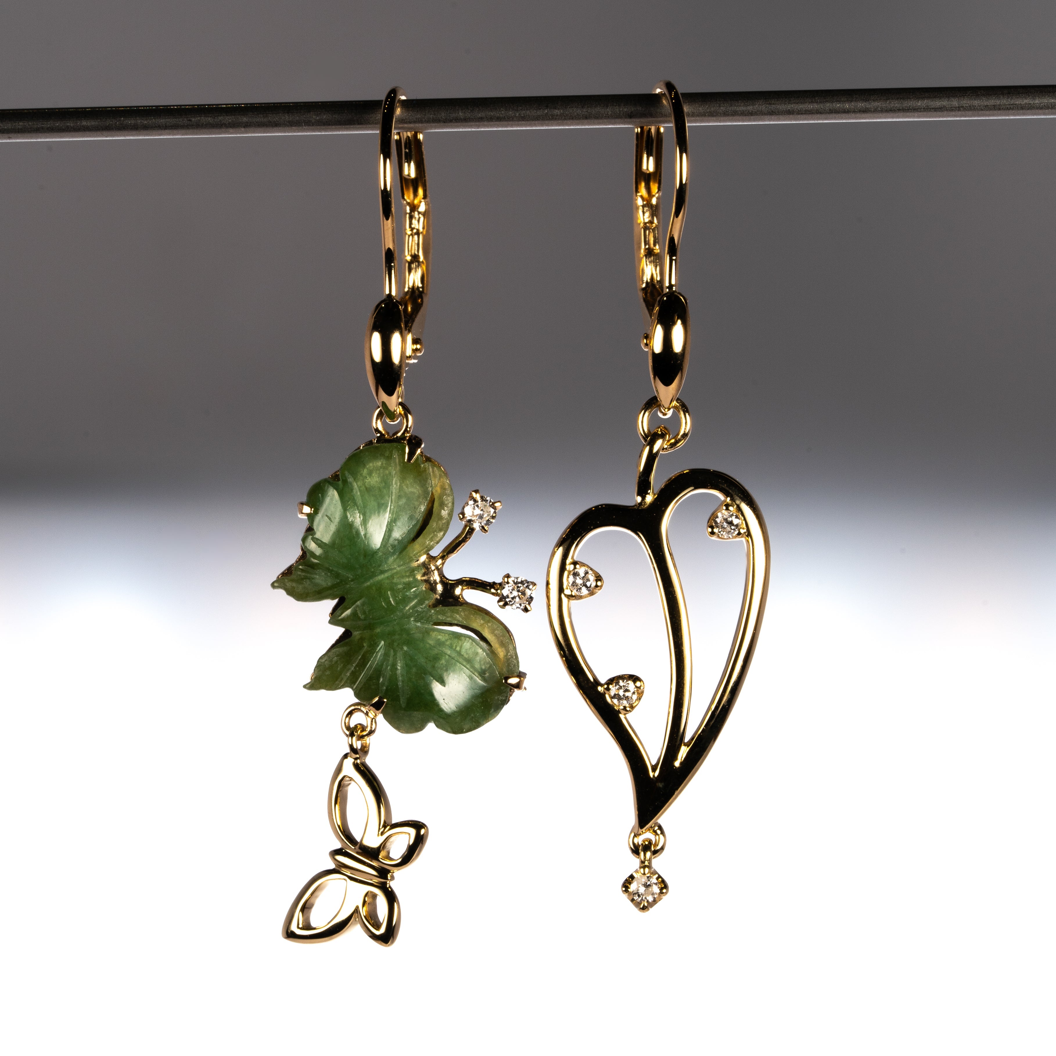 リフォーム後の蝶々のピアス