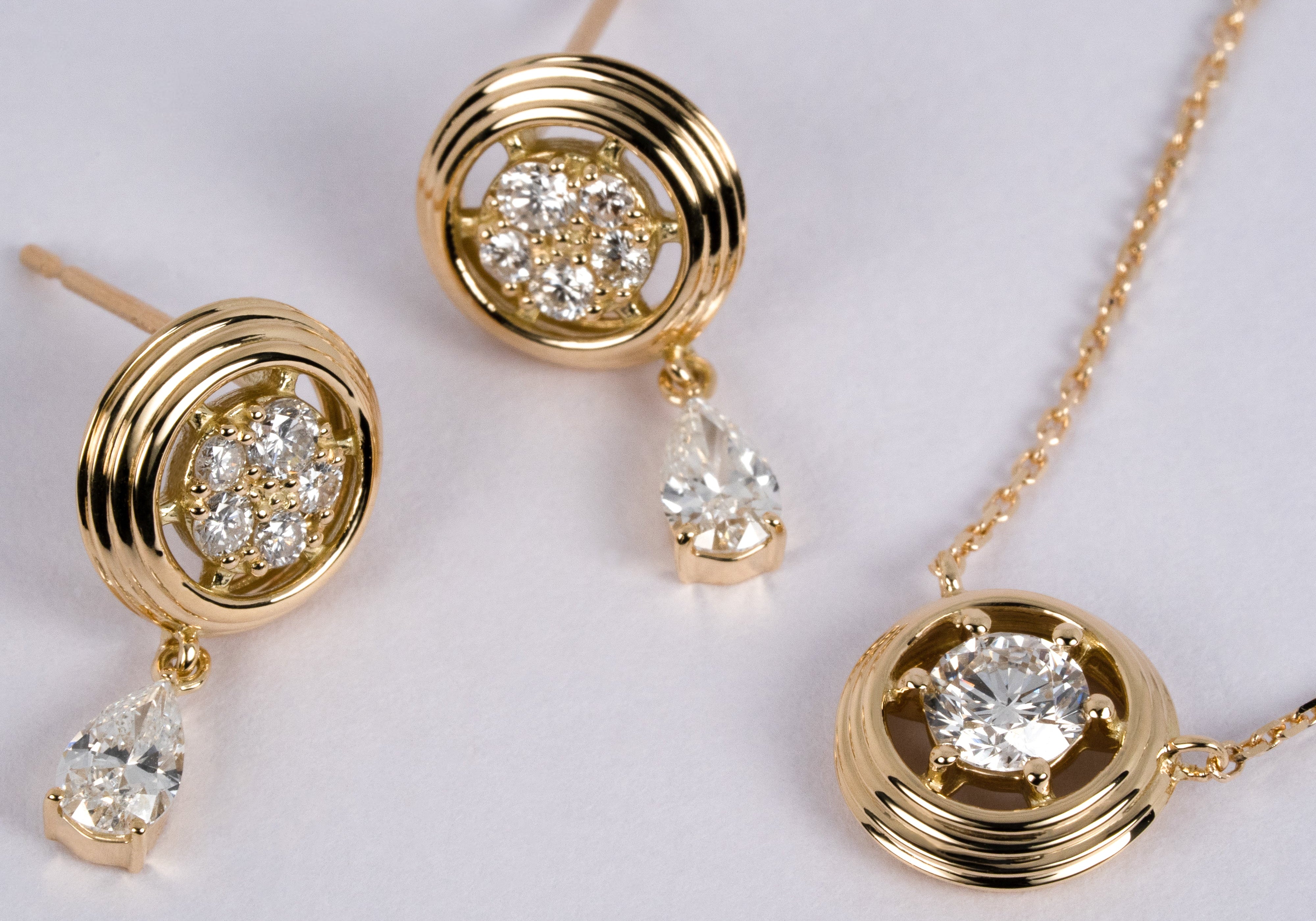 【リフォーム】ダイヤモンドのネックレスとピアス