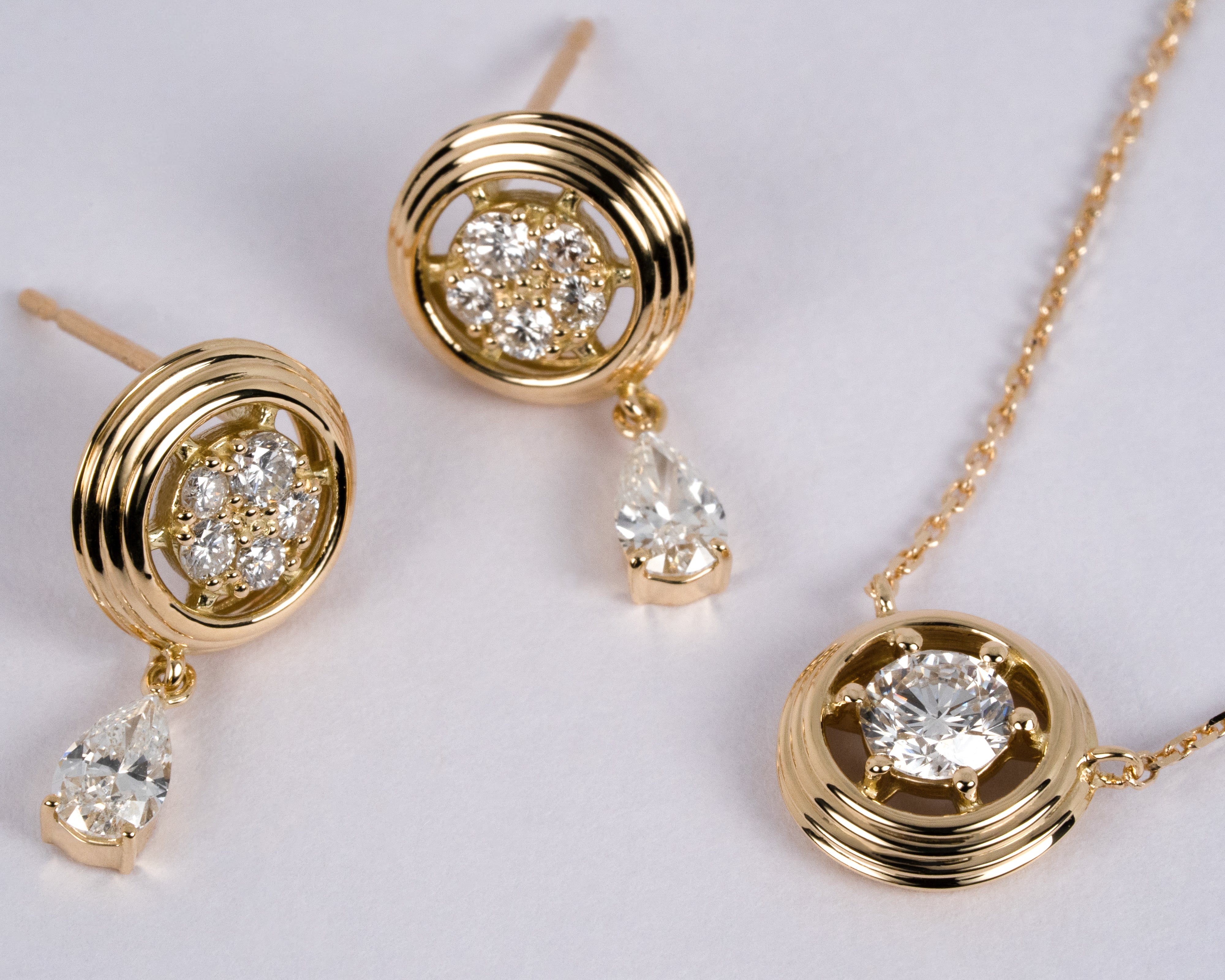 【リフォーム】ダイヤモンドのネックレスとピアス