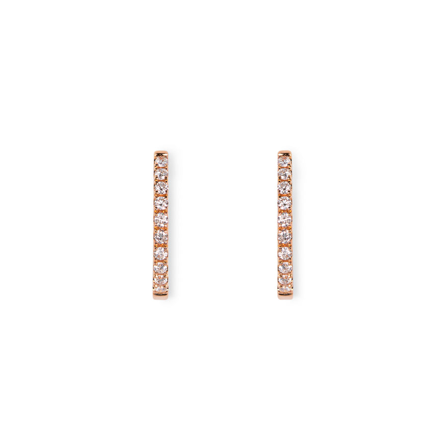 440 Basic -  ダイヤモンド フープピアス 14-1.4