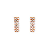 440 Basic -  パヴェ ダイヤモンド フープピアス