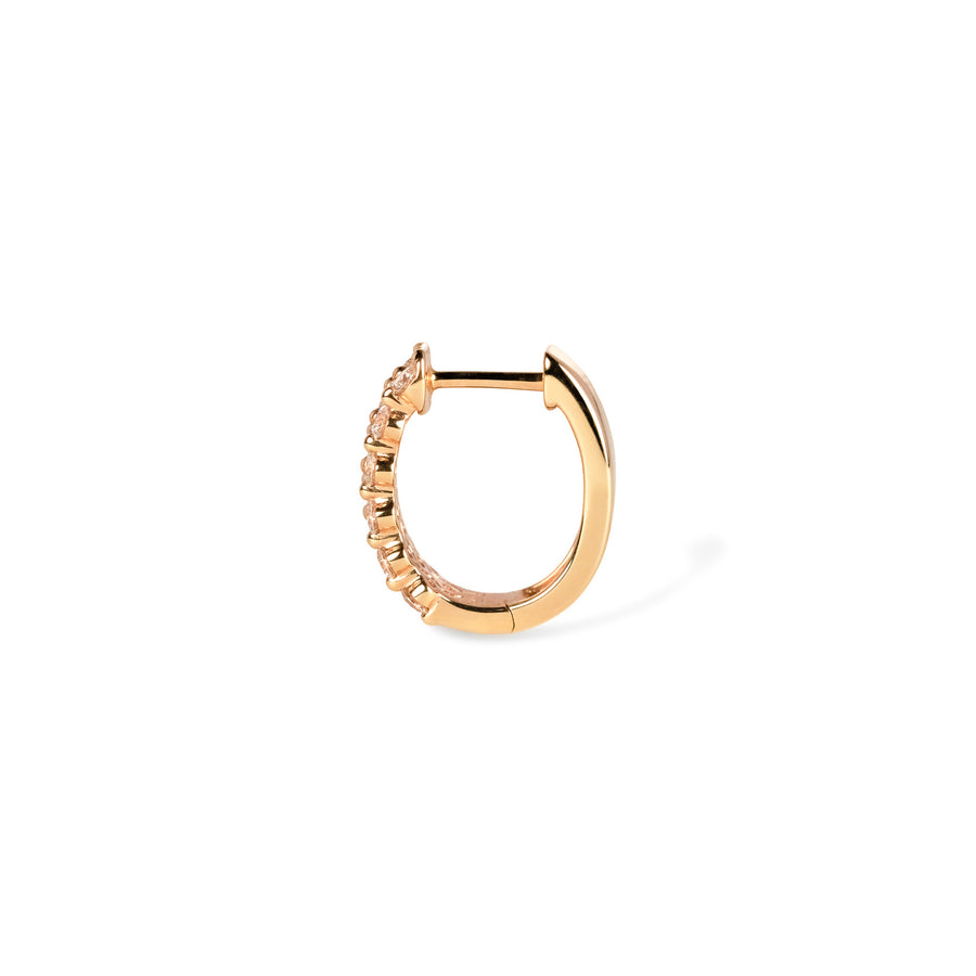 440 Basic -  パヴェ ダイヤモンド フープピアス