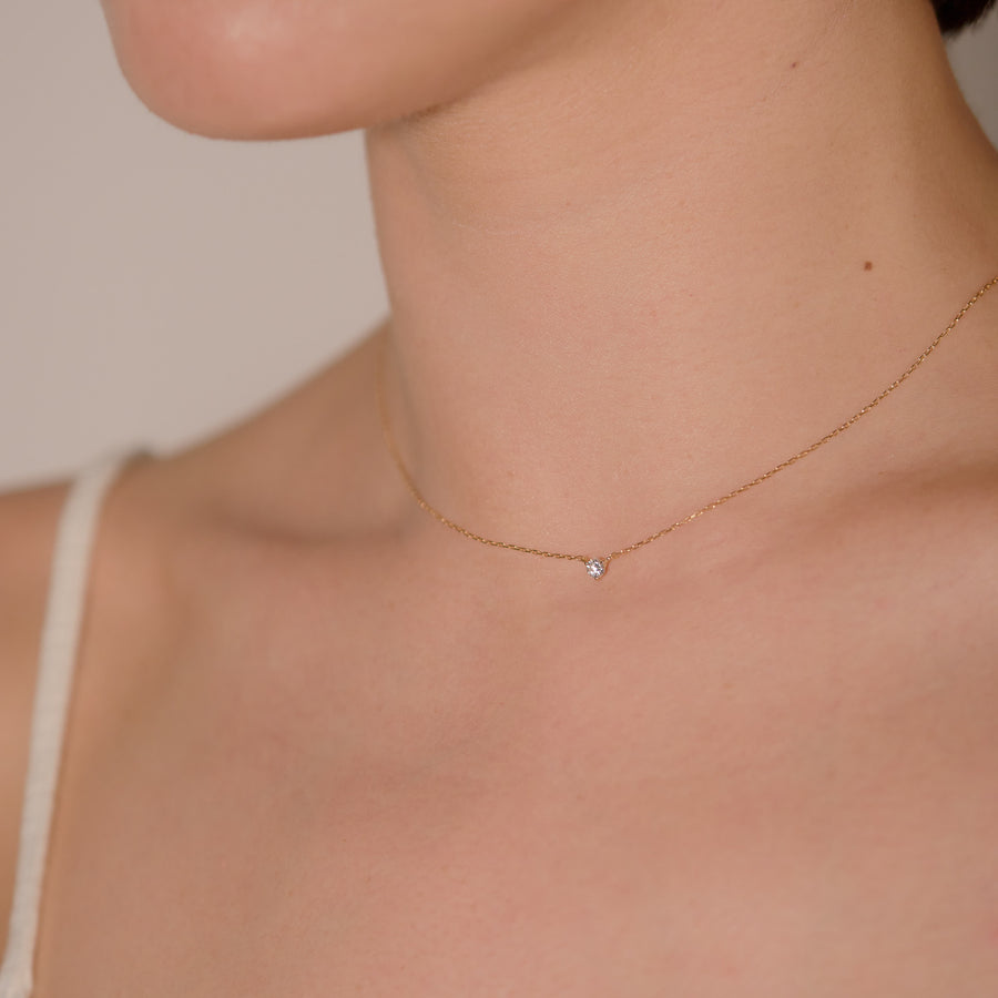 【1点限り・中宝ソ】ダイヤモンド ネックレス（0.140ct G,SI-2,GOOD）