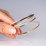 440 Basic ブラックダイヤモンド バングル 1ct K18ゴールド