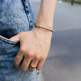 440 Basic ブラックダイヤモンド バングル 1ct 着用イメージ