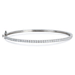 440 Basic ダイヤモンド バングル 1ct K18ホワイトゴールド 正面