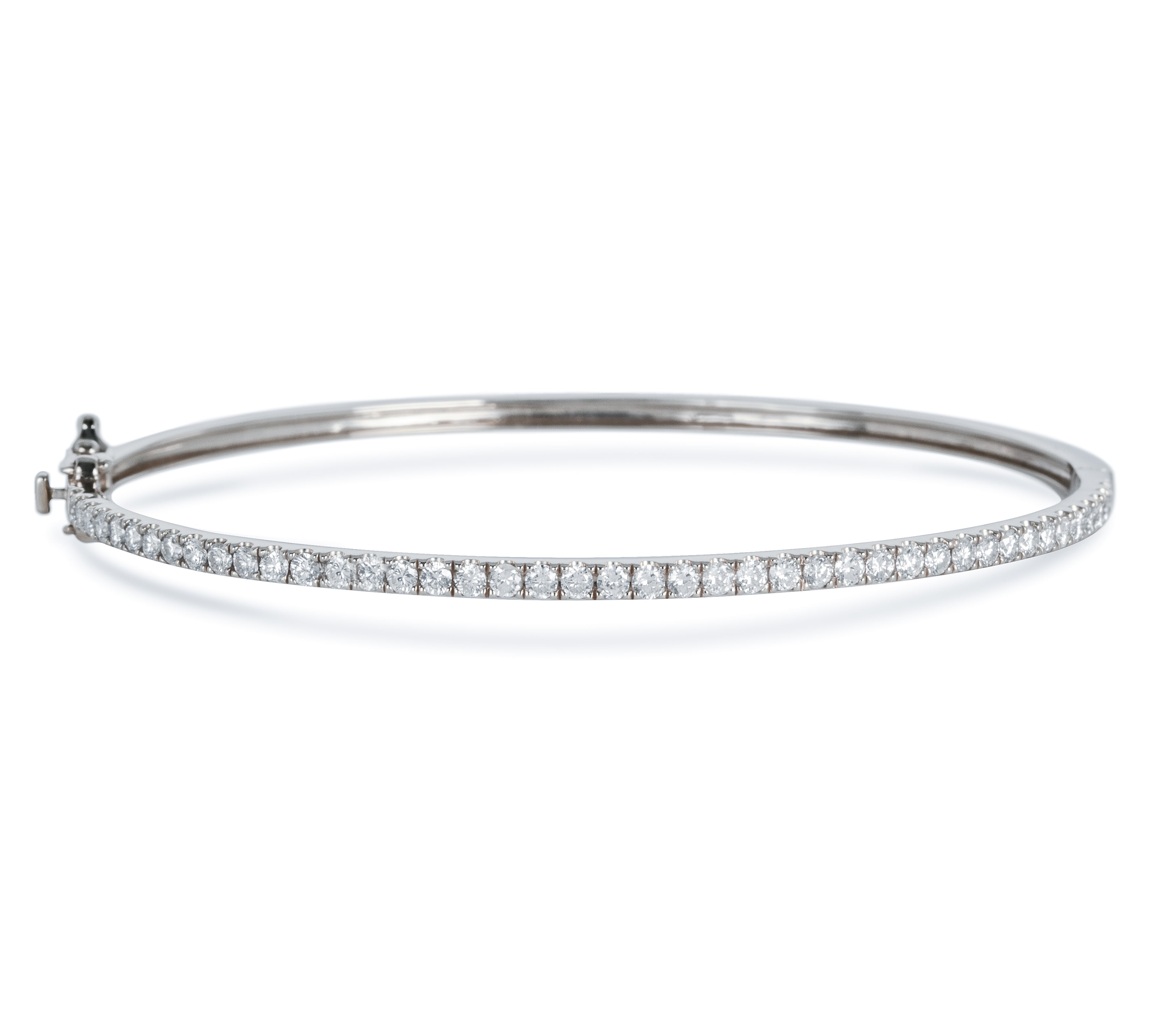 440 Basic ダイヤモンド バングル 1ct K18ホワイトゴールド 正面