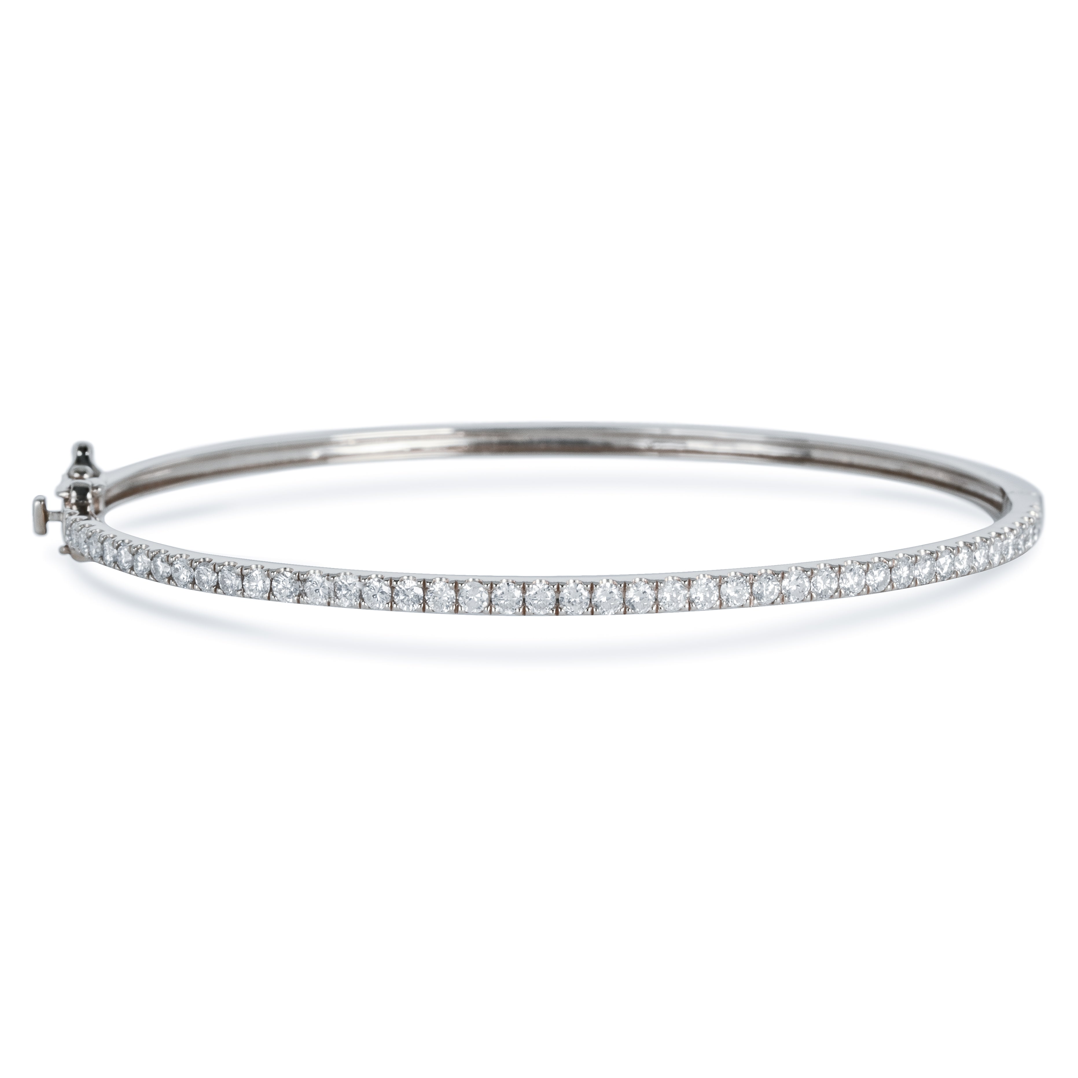 440 Basic ダイヤモンド バングル 1ct K18ホワイトゴールド 正面