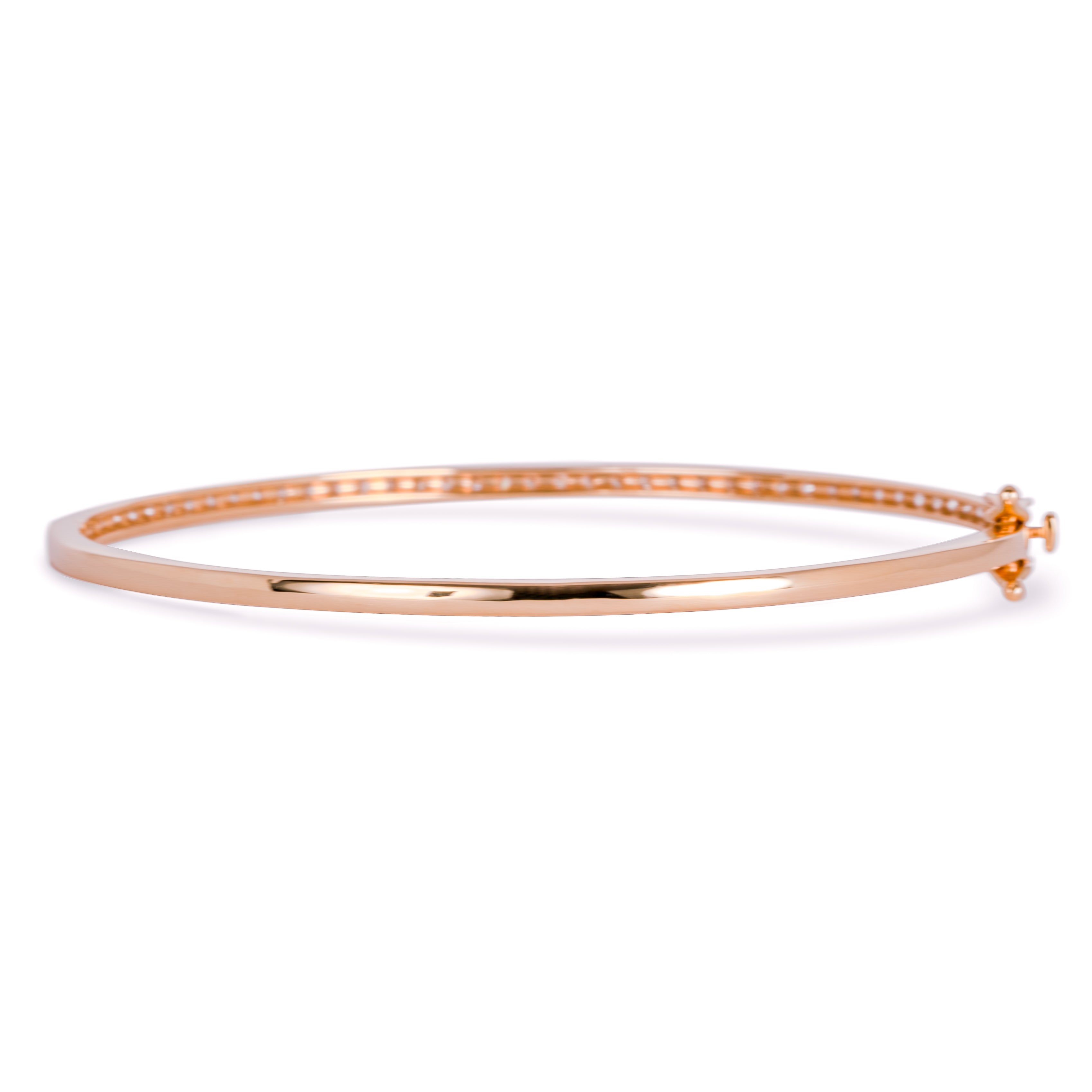 440 Basic ダイヤモンド バングル 1ct エタニティ ダイヤモンド  k18ピンクゴールド 裏