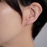 440 Basic ダイヤモンド フープピアス 10mm 着用イメージ
