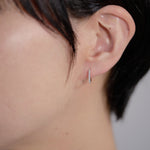 440 Basic ダイヤモンド フープピアス 12mm 着用イメージ
