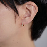 440 Basic ダイヤモンド フープピアス 12mm K18ピンクゴールド 着用