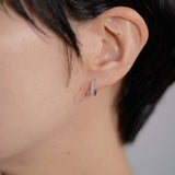440 Basic ダイヤモンド フープピアス 12mm 着用イメージ