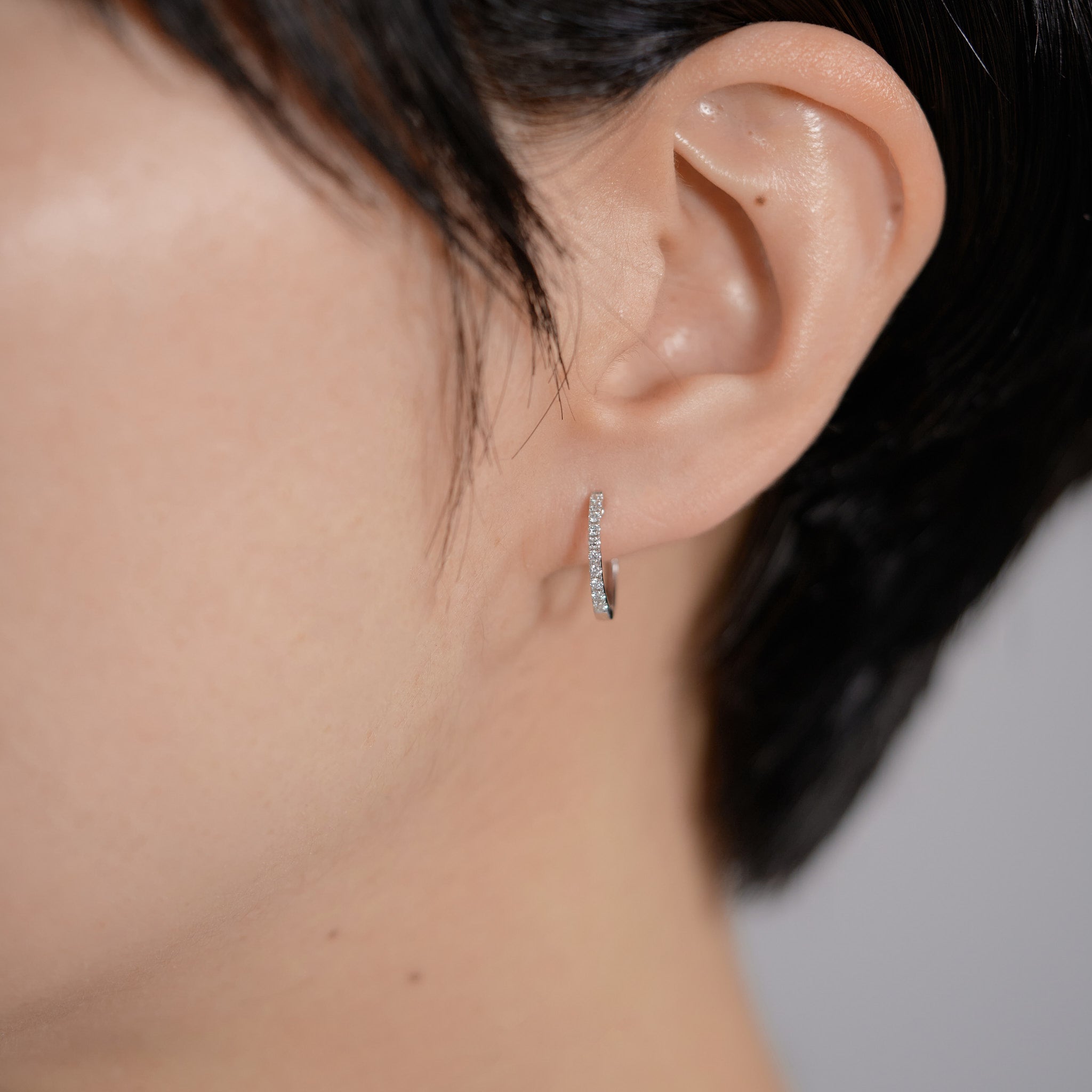 silver925 hoop earrings フープピアス Hoop Earrings（フープピアス）｜ダイヤ｜440showroom – 440showroom