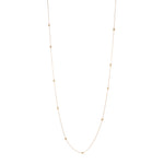 440 Basic ダイヤモンド ステーションネックレス 1.2ct 着用 胸元