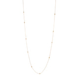 440 Basic ダイヤモンド ステーションネックレス 1.2ct 着用 胸元