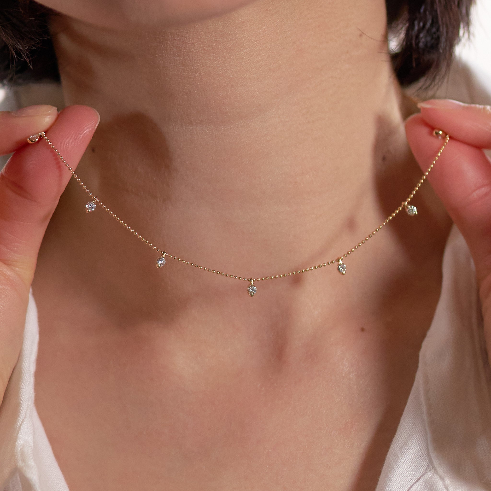 Station Necklace（ステーションネックレス）｜ダイヤ・色石