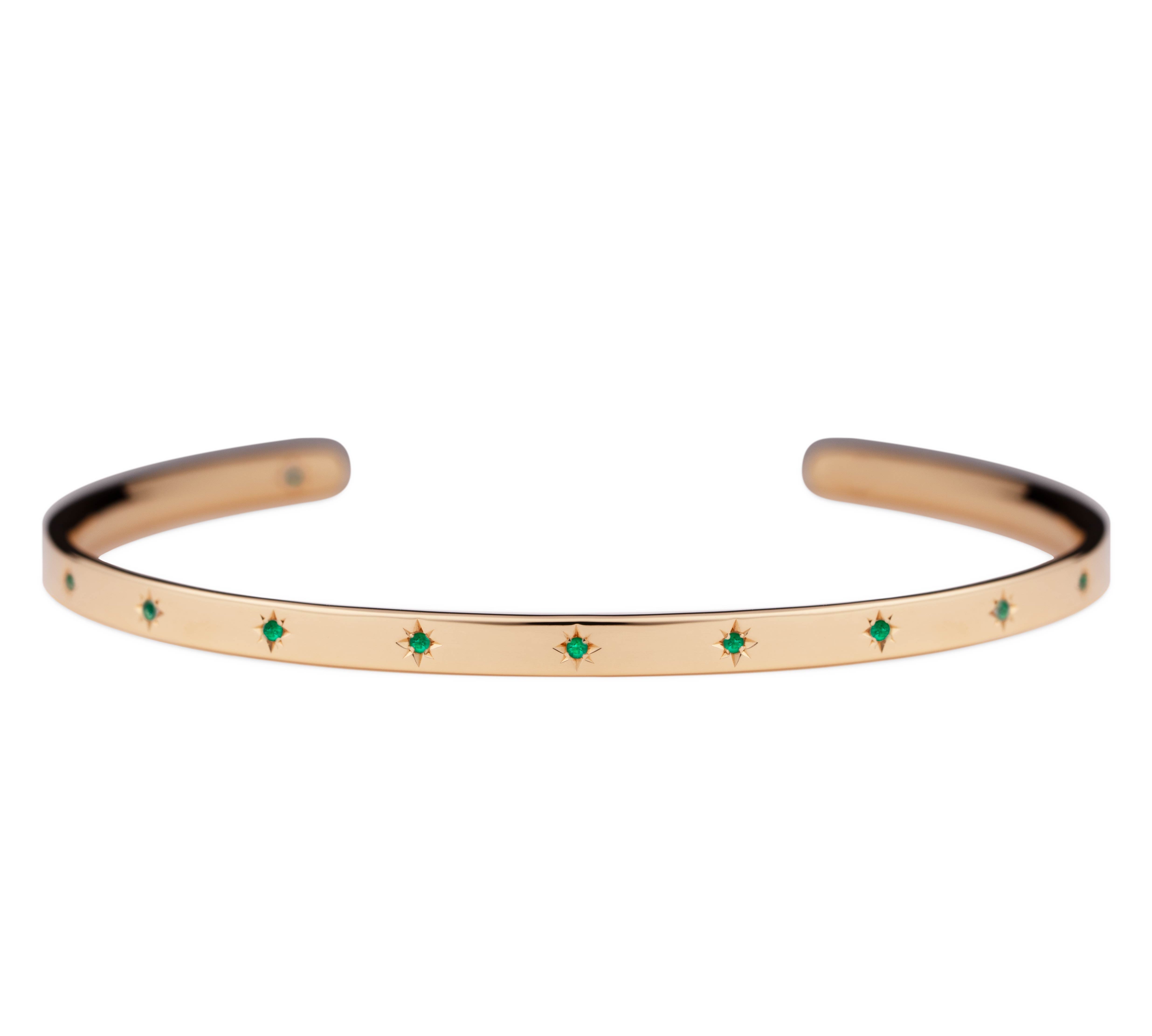 440 Basic Happy バングル 5月 エメラルド K18イエローゴールド