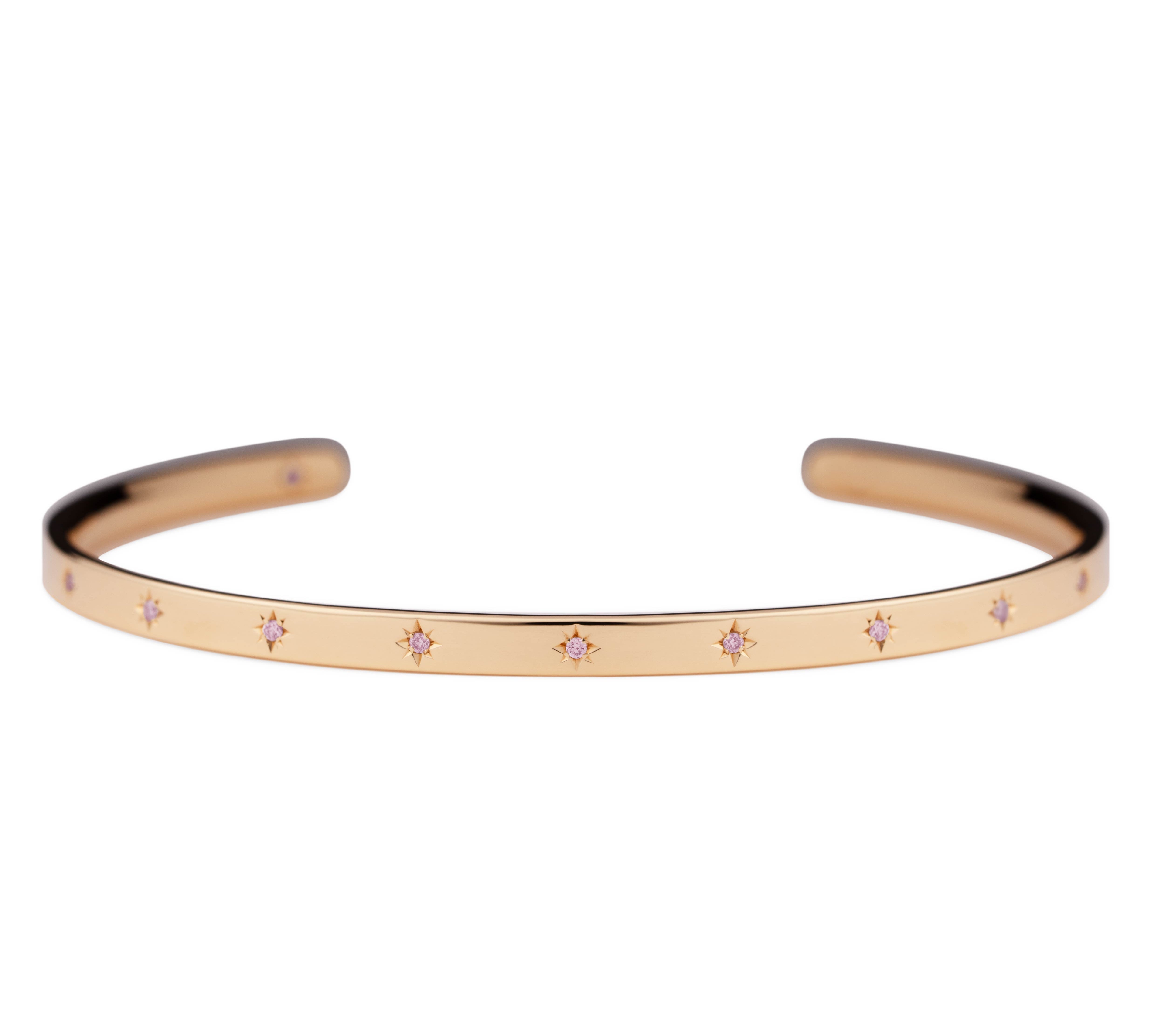 440 Basic Happy バングル 10月 ピンクトルマリン K18イエローゴールド