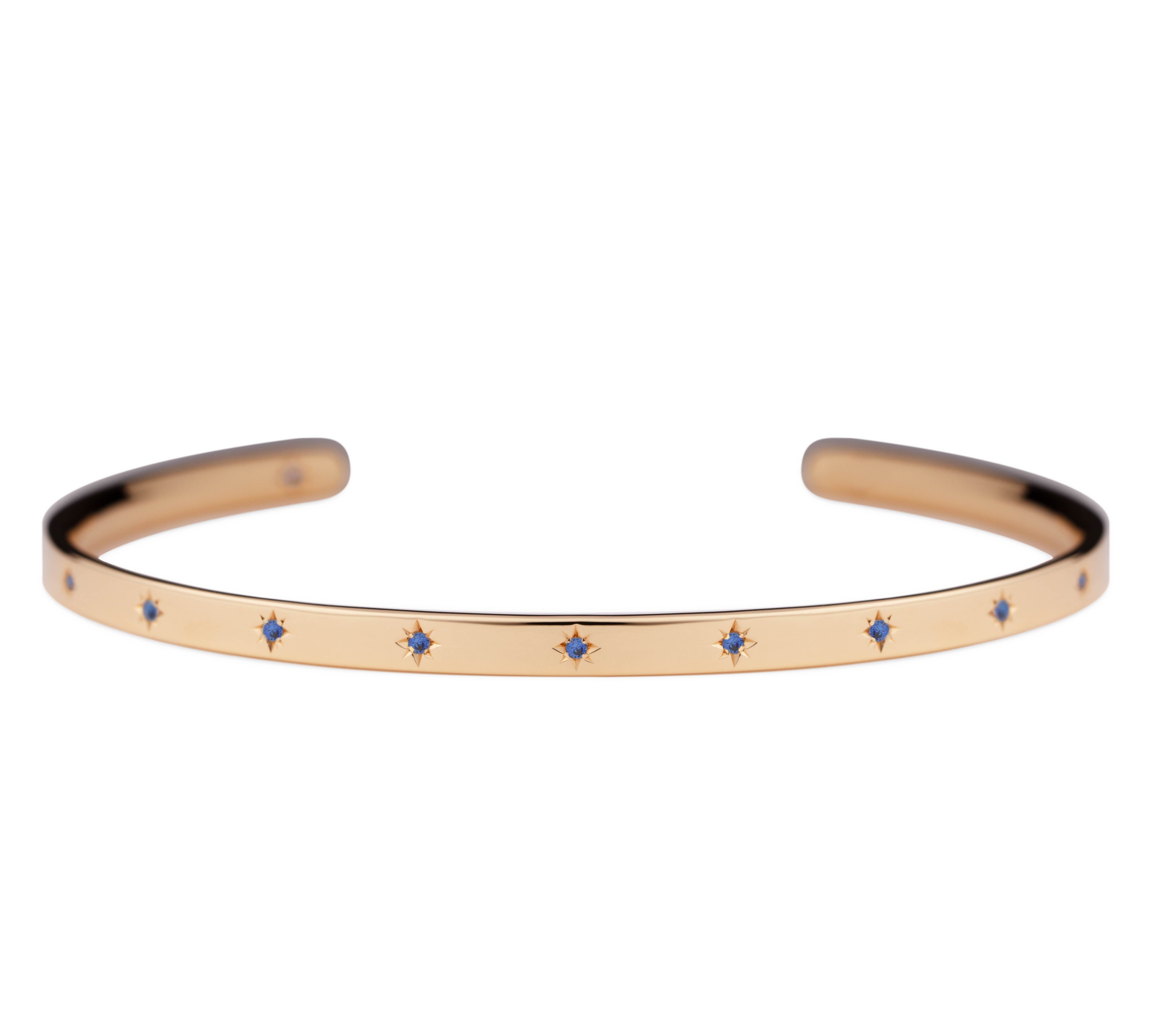 440 Basic Happy バングル 9月 サファイア K18イエローゴールド