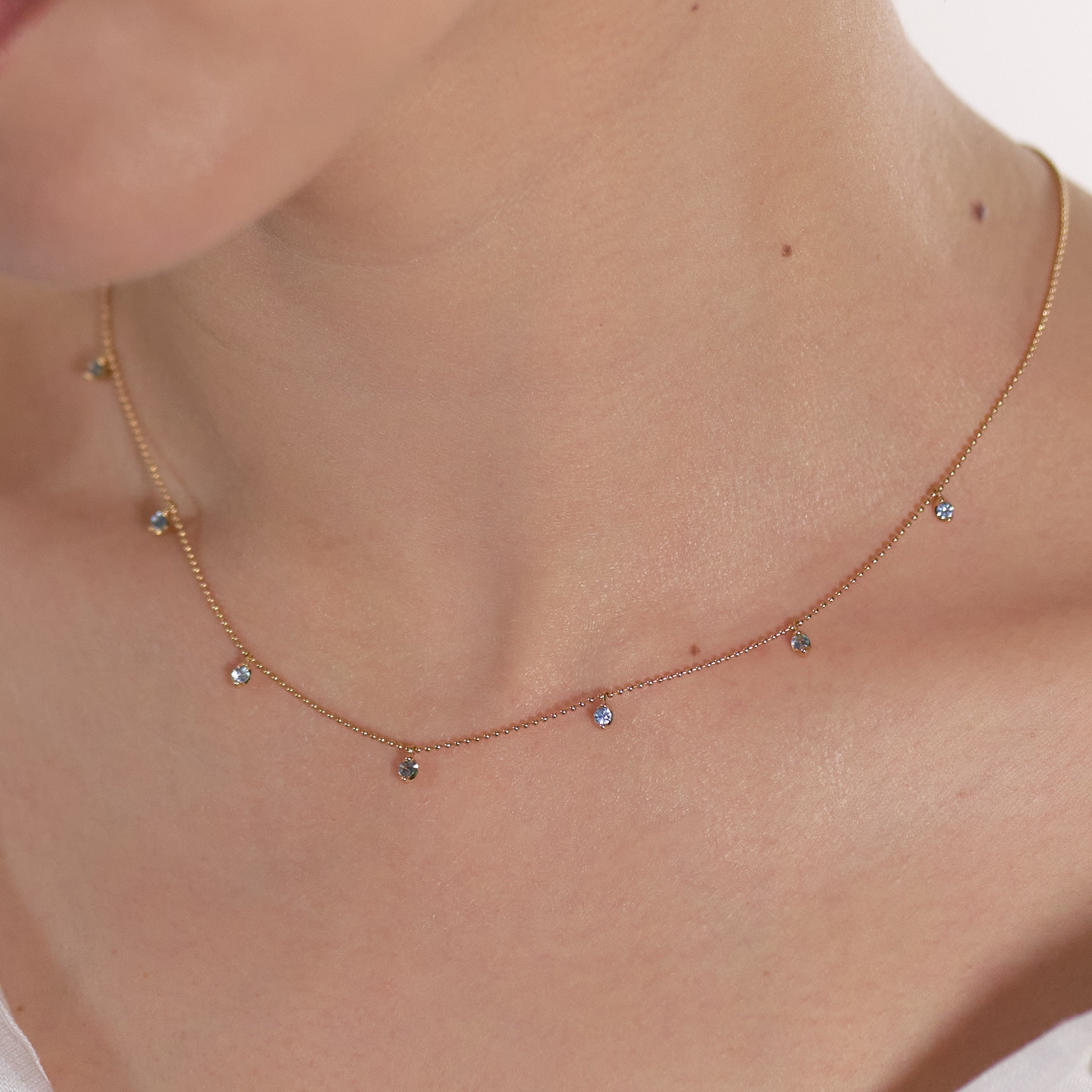 Station Necklace（ステーションネックレス）｜ダイヤ・色石