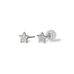440 Basic Star ダイヤモンド ピアス K18ホワイトゴールド