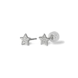 440 Basic Star ダイヤモンド ピアス K18ホワイトゴールド