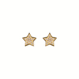 440 Basic Star ダイヤモンド ピアス K18イエローゴールド