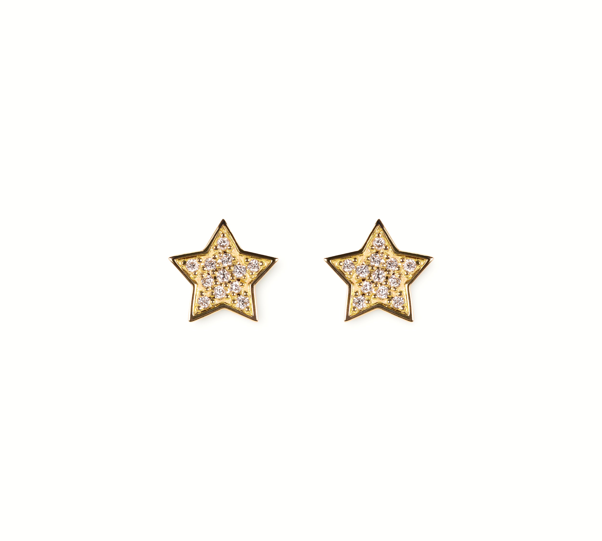 440 Basic Star ダイヤモンド ピアス K18イエローゴールド
