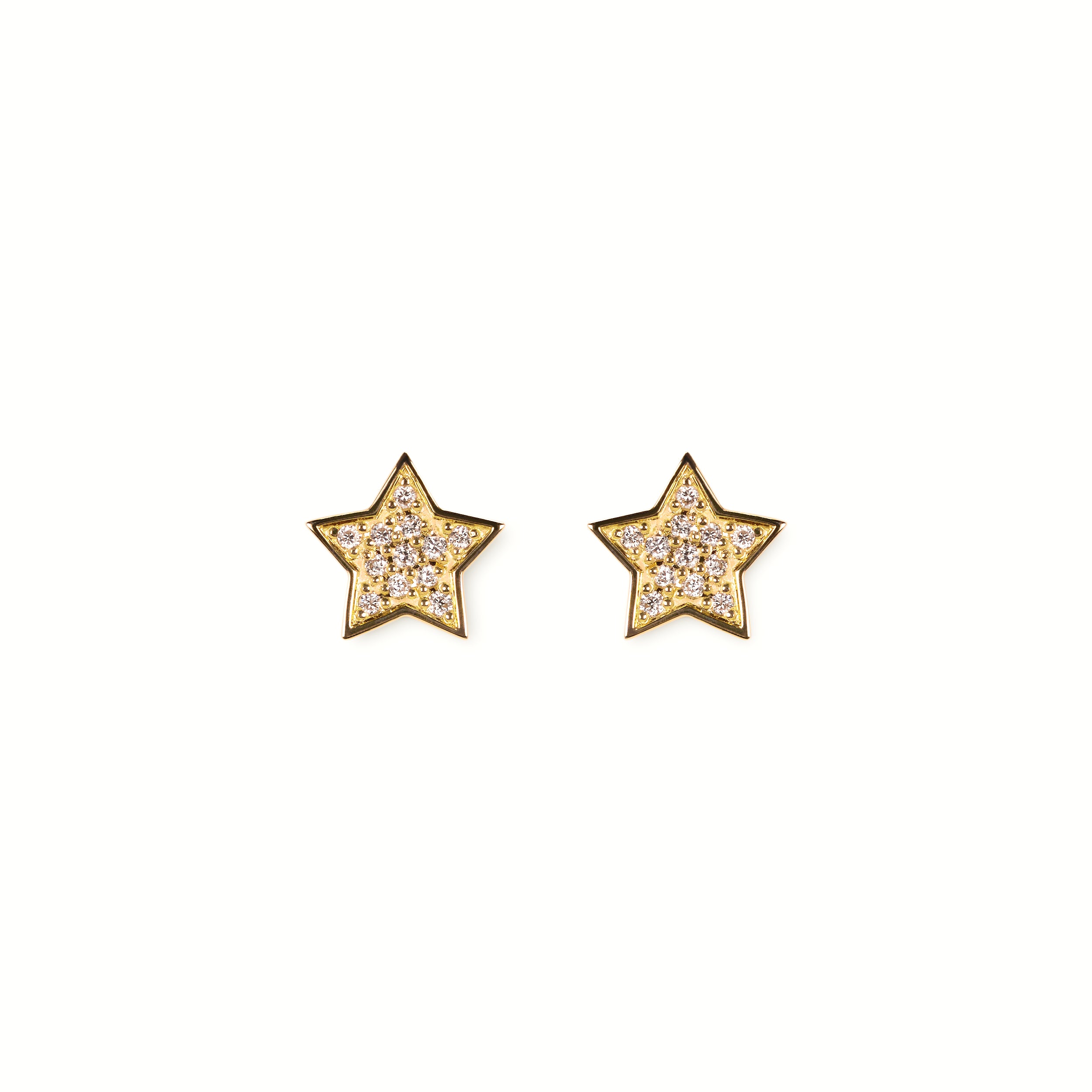 440 Basic Star ダイヤモンド ピアス K18イエローゴールド