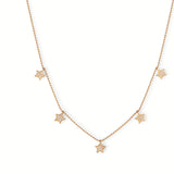 440 Basic Star ダイヤモンド ステーションネックレス K18イエローゴールド