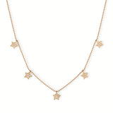 440 Basic Star ダイヤモンド ステーションネックレス アップ