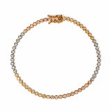 440 Basic 3color ダイヤモンド テニスブレスレット 1ct K18 円形