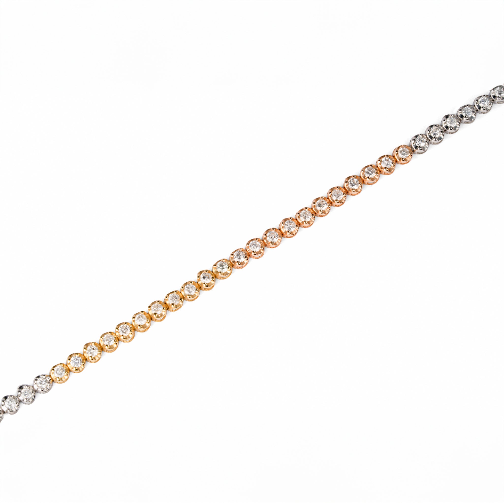 440 Basic 3color ダイヤモンド テニスブレスレット 1ct K18 チェーン