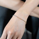 440 Basic 3color ダイヤモンド テニスブレスレット 1ct 着用イメージ