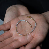 440 Basic 3color ダイヤモンド テニスブレスレット 1ct 着用 金具