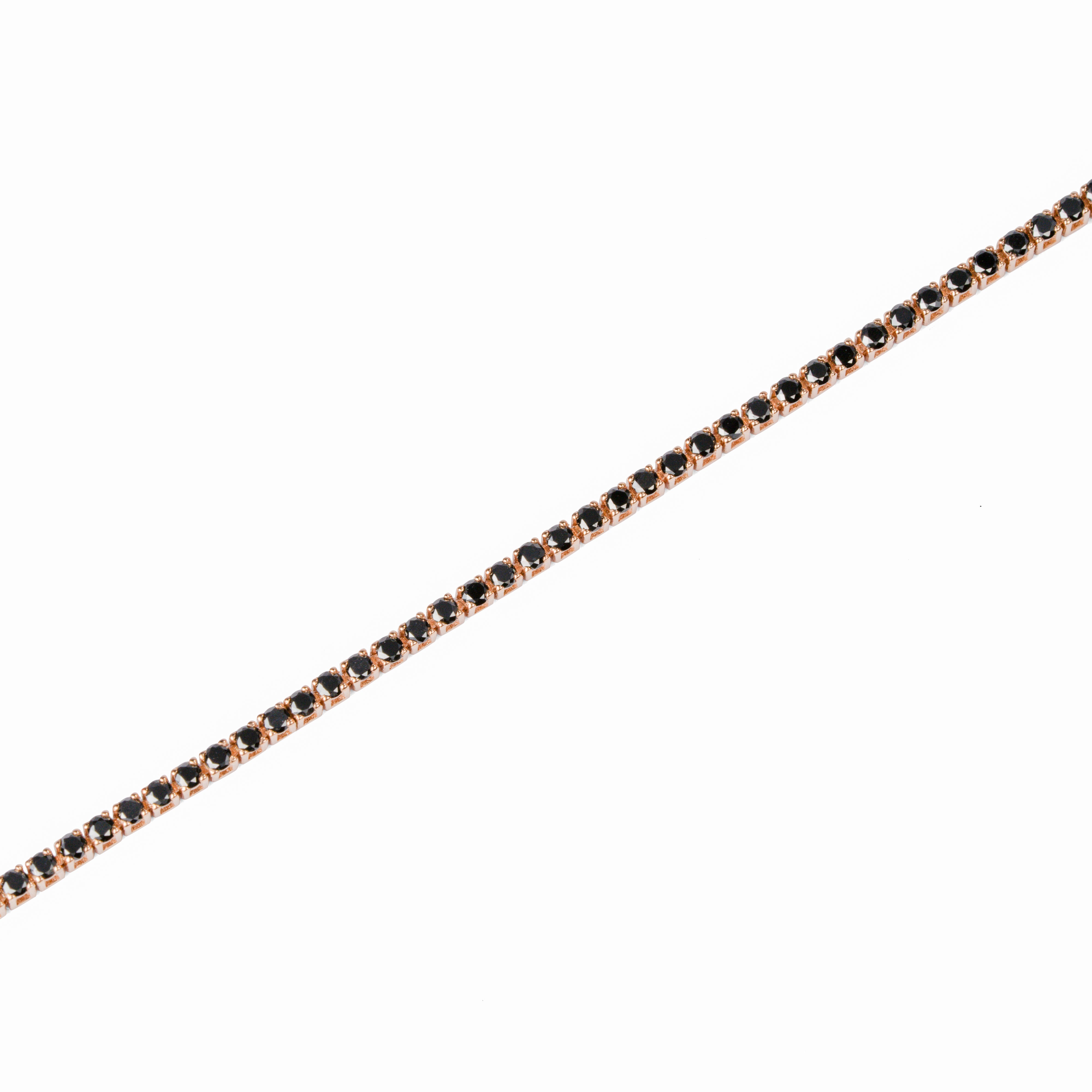 440 Basic Classic ブラックダイヤモンド テニスブレスレット K18ピンクゴールド チェーン