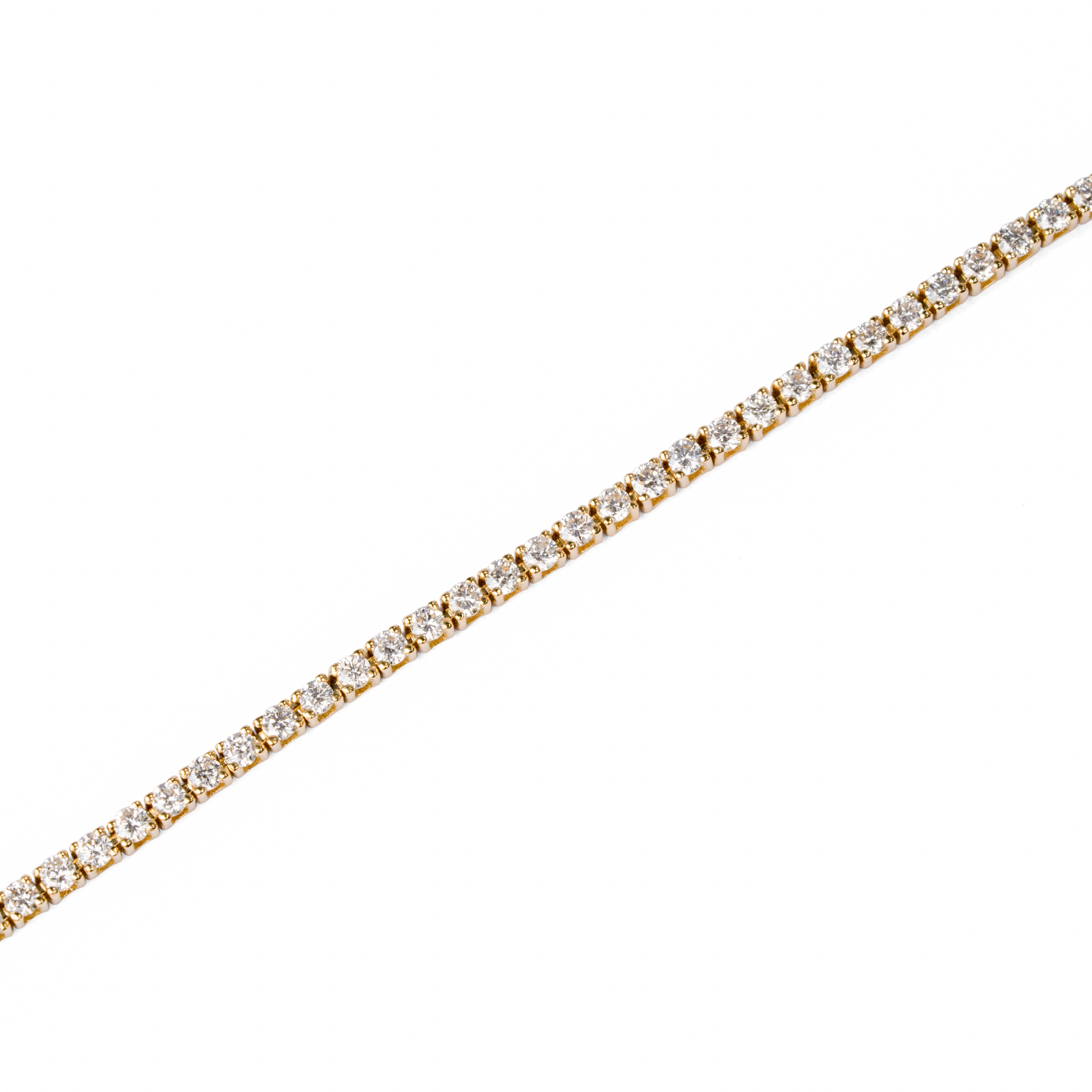440 Basic Classic ダイヤモンド テニスブレスレット 1.4ct K18イエローゴールド チェーン
