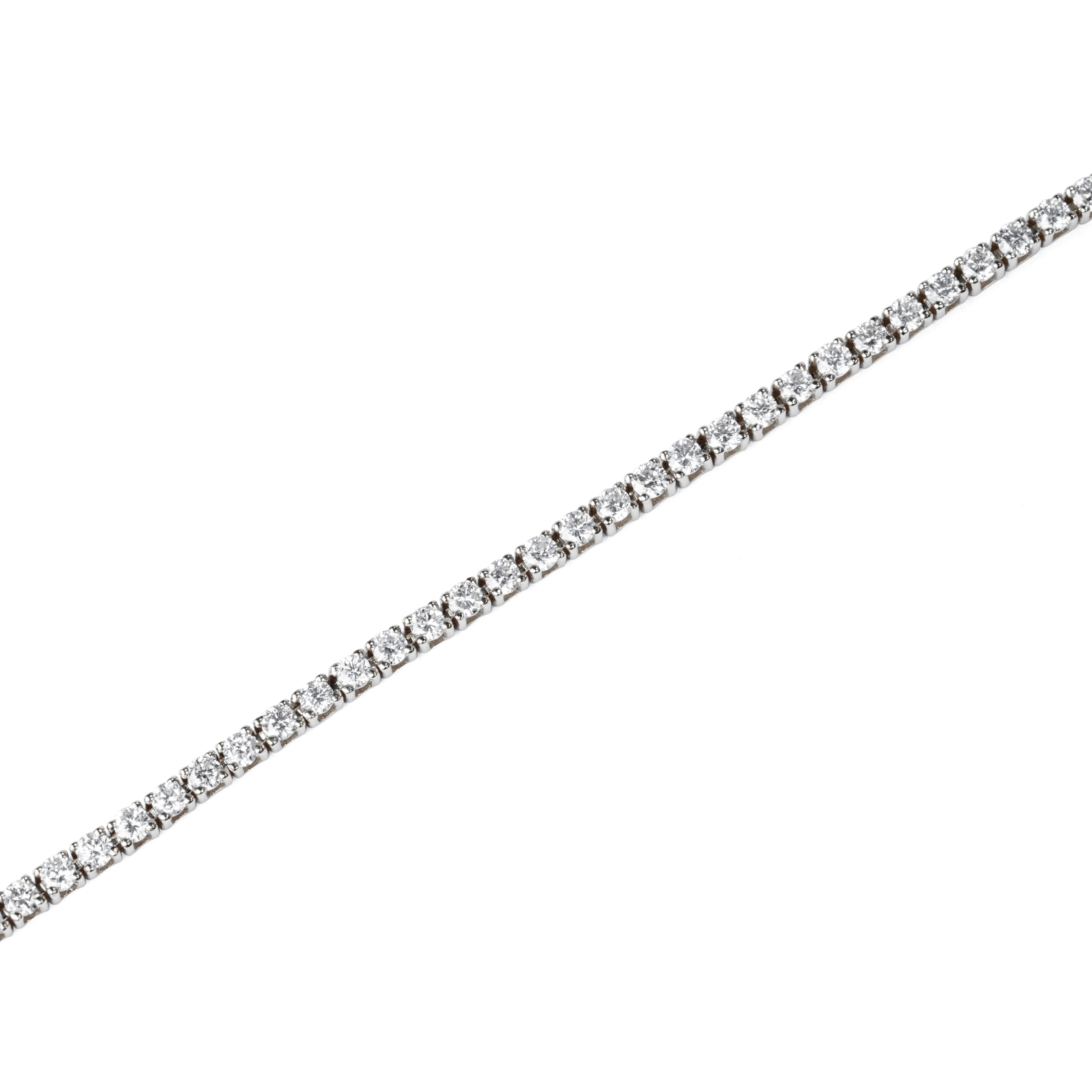 440 Basic Classic ダイヤモンド テニスブレスレット 1.4ct K18ホワイトゴールド チェーン