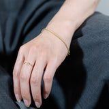 440 Basic Classic ダイヤモンド テニスブレスレット 1.4ct 着用 黒服