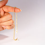 440 Basic Classic ダイヤモンド テニスブレスレット 1.4ct 着用 金具