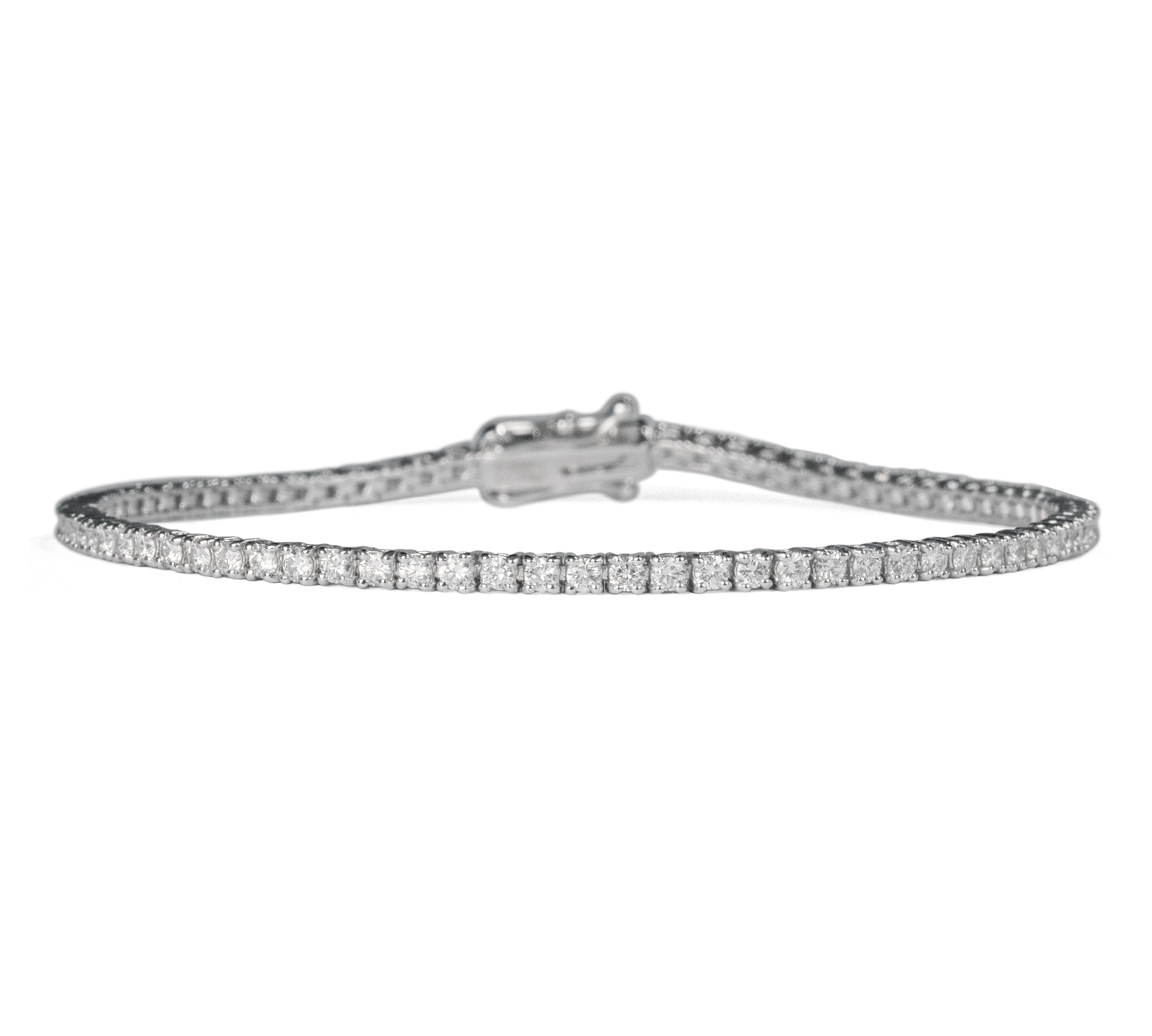 440 Basic Classic ダイヤモンド テニスブレスレット 2ct K18ホワイトゴールド